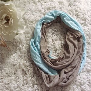 Blue and Brown Infinity Scarf
